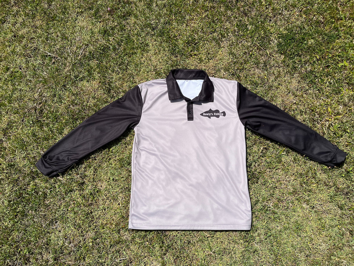 Grey "Badge" Fishing Jersey